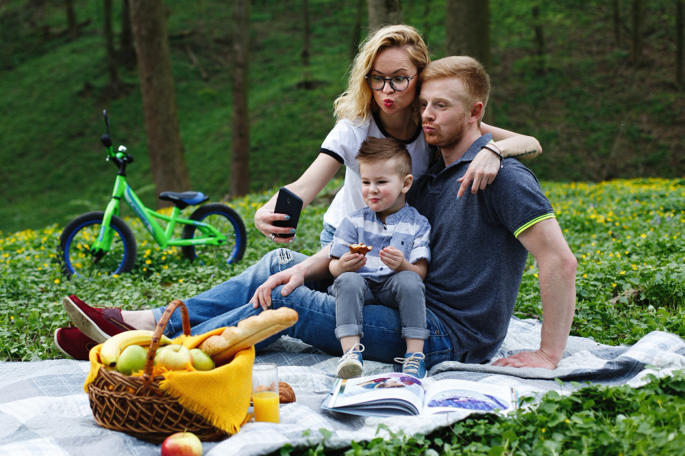 Family enjoying the park